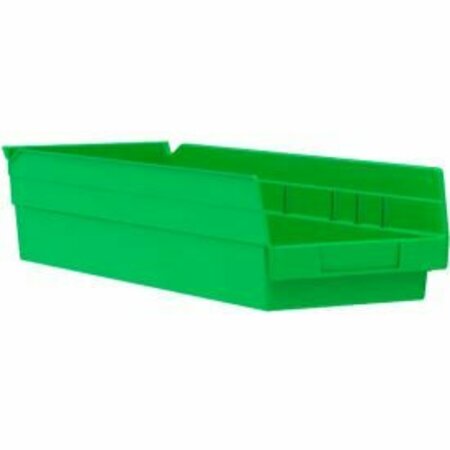 AKRO-MILS Shelf Storage Bin, Plastic, Green, 12 PK 30138GREEN